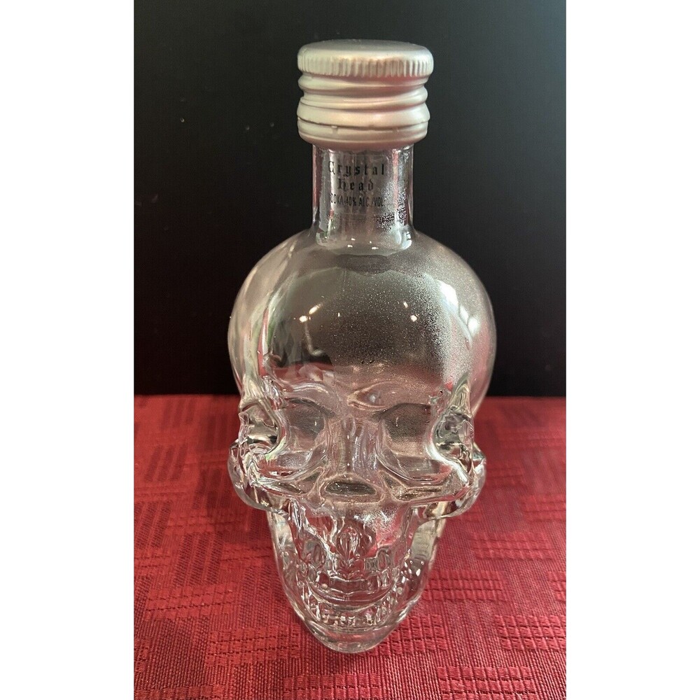 Crystal Head Vodka 50ML Glass Skull  Empty Bottle With Cap